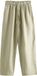 Next - Dames - N. Premium 100% linnen broek met wijde, ronde pijpen - Groen