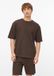 s.Oliver - Hommes - T-shirt en coton à côtes - Marron foncé - 3XL