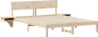 vidaXL Bedframe met hoofdeinde Bruin 150 x 200 cm Massief grenenhout