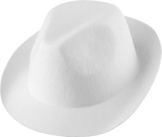 dressforfun Partyhoed eenkleurig wit - Unisex - Polyester - Tectake - Gleufhoed