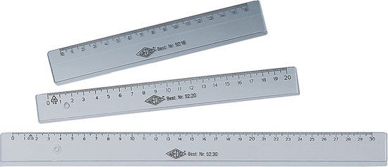 Wedo Liniaal, 20 cm, kunststof, transparant