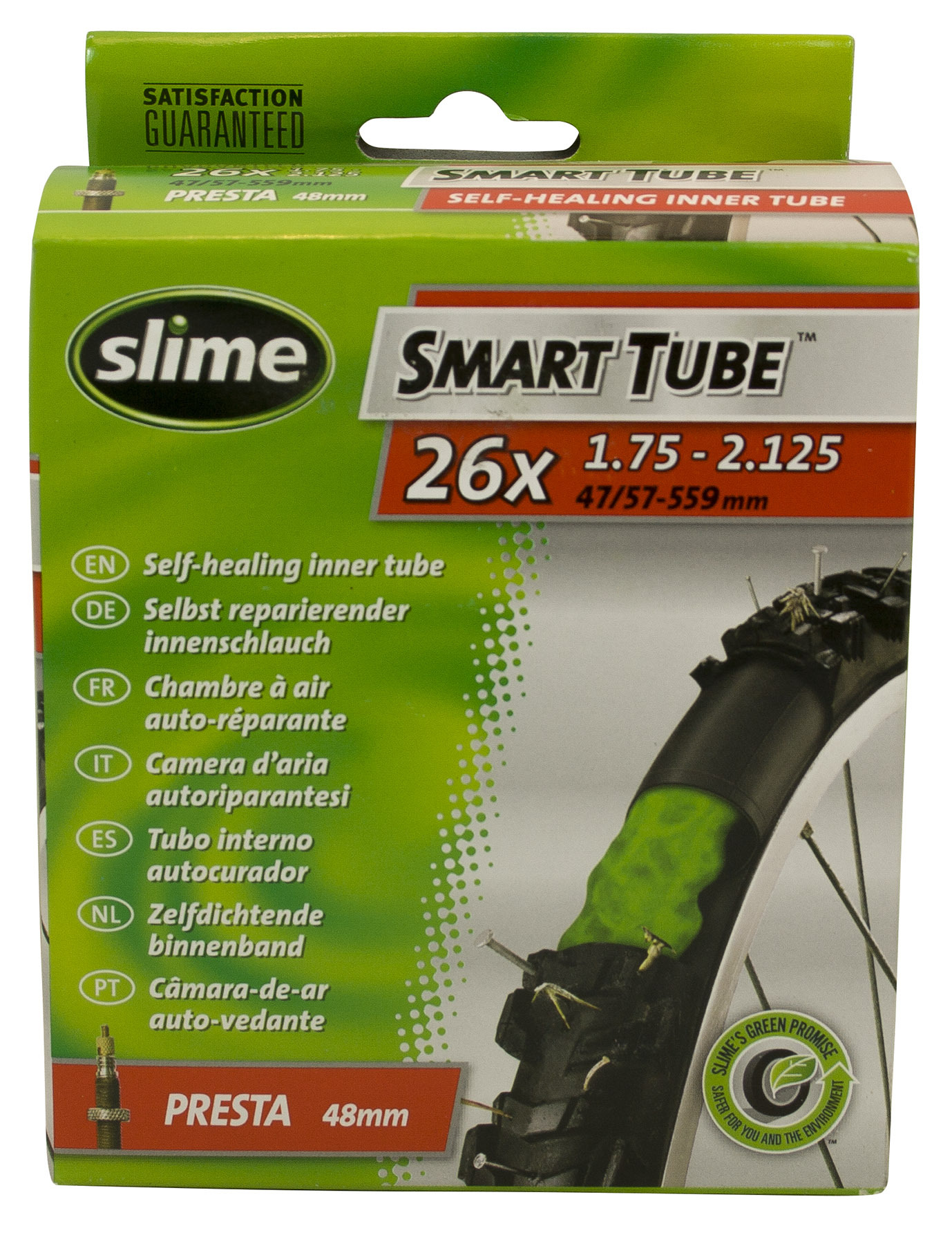 Slime 802731 26" 47 - 57mm Presta valve fiets binnenband zwart