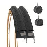 EBA 26PXE 2 banden 26 x 1 3/8 (37-590) + binnenband fietsband zwart voor fiets city bike volwassenen vintage