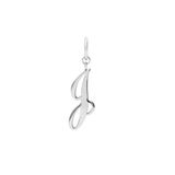 Lucardi Dames Stainless steel bedel letter - Hanger - Staal - Zilverkleurig
