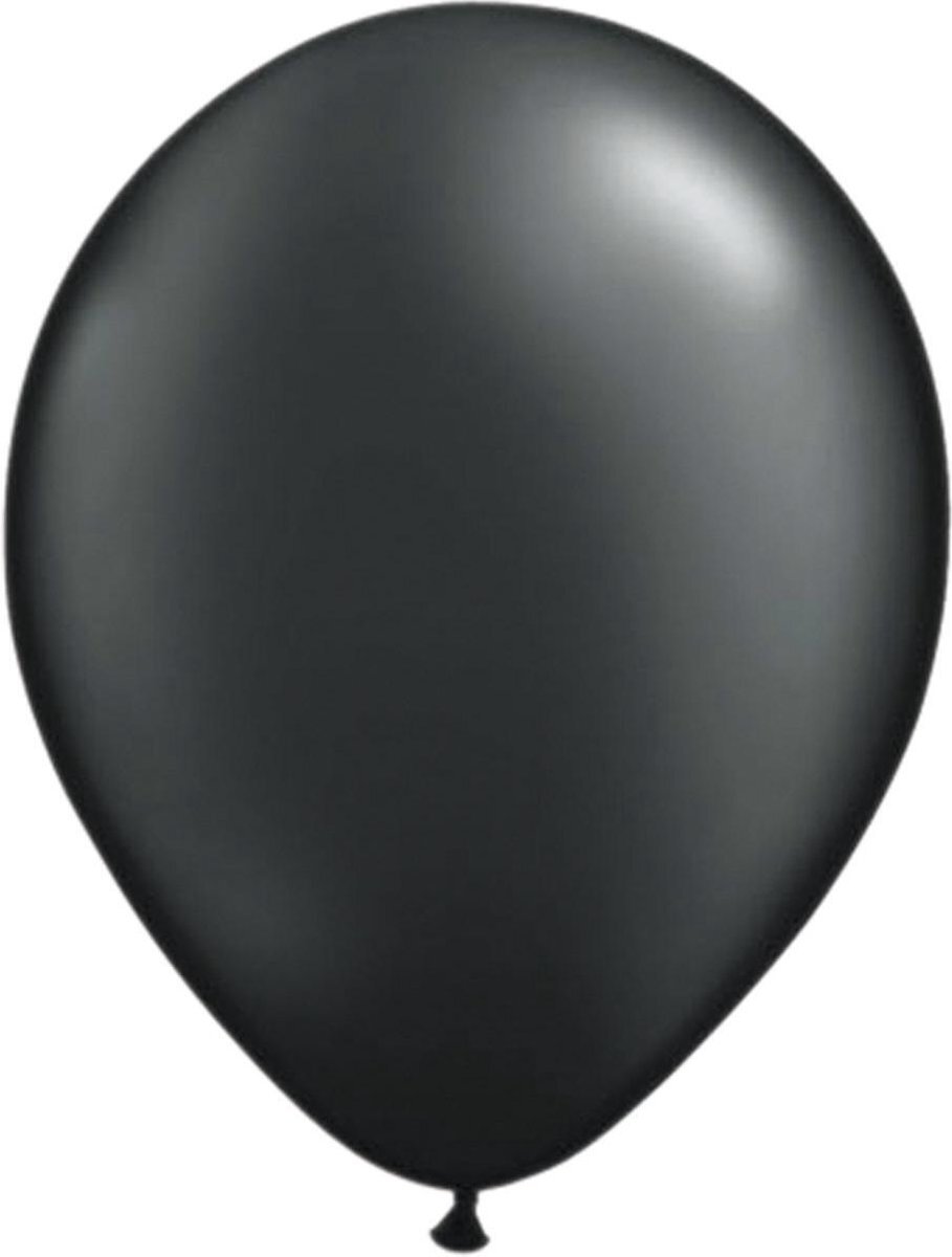 folatex Zwarte Metallic Ballonnen 30cm - 100 stuks