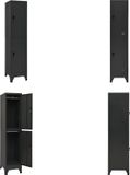 vidaXL Lockerkast - 38x45x180 cm - Staal - Antracietkleurig