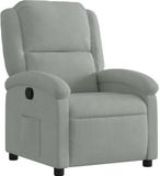 vidaXL Relaxfauteuil Lichtgrijs Fluweel