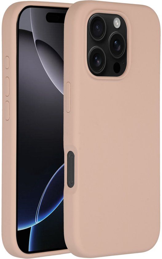 Accezz Liquid Silicone Backcover met MagSafe voor de Apple iPhone 16 Pro - Roze