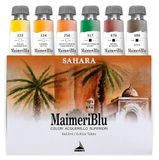 MAIMERI Blu Professionele aquarelverf, monopigment, set met 6 tubes à 12 ml