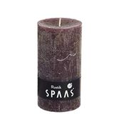 SPAAS Rustieke geurloze cilinderkaars 68/130 mm, ± 60 uur - warm bruin
