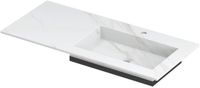 Wastafel INK Post Wastafel Keramische Slab Envelop Bak Rechts met 1 Kraangat - 1000x450x10 mm - Calacatta Mat