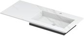 Wastafel INK Post Wastafel Keramische Slab Envelop Bak Rechts met 1 Kraangat - 1000x450x10 mm - Calacatta Mat
