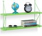 Relaxdays Wandrek - 2 etages - MDF - 42 x 60 x 16 cm - groen