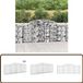 vidaXL Gabions - 4 pieces - arched - 300x50x100/120 cm - iron