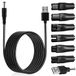 GlasFlength Scheerapparaat, 7-delig, 5 V, universele kabel voor alle soorten elektrische trimmers, scheerapparaat, stroomkabel DC naar USB, oplaadkabel met 7 multifunctionele stekkers