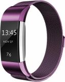 By Qubix Qubix - Milanese Bandje voor Fitbit Charge 2 - Large - Paars