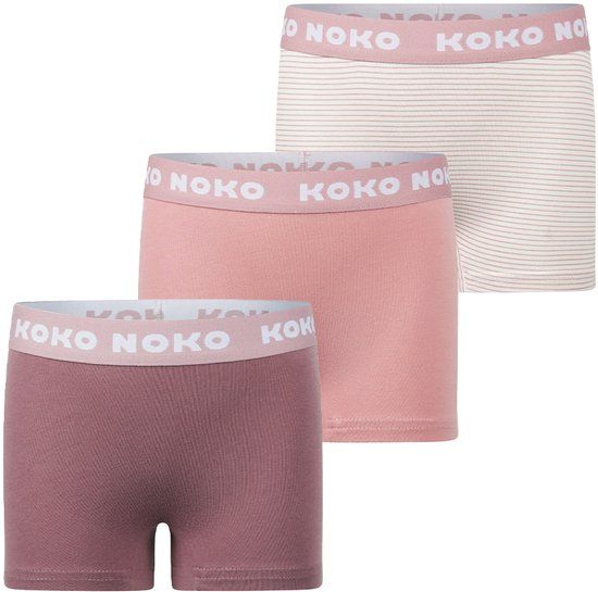 Koko Noko Meisjes 3-Pack Boxershorts - Roze