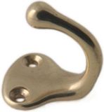 Merkloos / Sans marque Luxe Kapstokhaken / Jashaken Goudkleurig met Enkele Haak - Hoogwaardig Messing - 3,8 x 3 cm