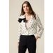 Oltre Blazer Court Pois avec Noeud Blanc
