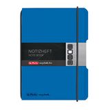Herlitz my.book flex notitieboek A6 geruit met sluitrubber blauw