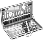 Pradel Excellence 31123 Keukengerei-koffer, 22-delig met 15 keukenhulpmiddelen + 7 keukenmessen