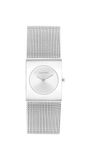 Calvin Klein Analoge Quartz Horloge voor Vrouwen CK Pulse Collectie met Roestvrij Staal Mesh Armband, Zilver, Minimalist