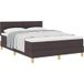 Maison Exclusive - Lit boxspring avec coussins, brun foncé, 140 x 200 cm, rembourré