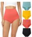 Wirarpa Culottes en coton taille haute pour femme, lot de 4