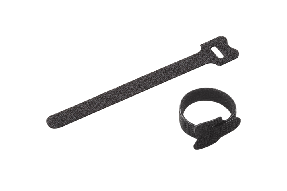 Meister Velcro kabelbinders - 100 stuks in een set - 150 x 12,5 mm - zwart - hersluitbaar - stabiel en waterdicht/herbruikbare kabelbinders/klittenband met lus / 7452670