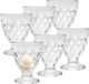 Urban Living Coupes à glace/bols à glace - 12x pièces - 280 ml - verre - avec relief - bol à dessert
