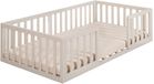 roba Montessori vloerkindbed 70x140 cm met lattenbodem en valbeveiliging laag bij de grond stone washed