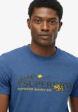 Superdry Outdoor Scene T-shirt Hommes Bleu Marl XXL