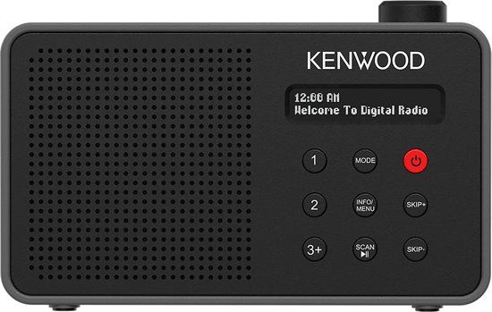 Kenwood Audio Kenwood CR-M25DAB Draagbare DAB+ radio met automatische veiligheidswaarschuwingsfunctie - Zwart