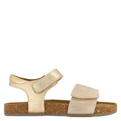 Graceland leren sandalen goud