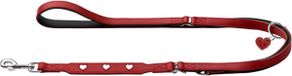 HUNTER Verstelbare Hondenriem LOVE, rood/zwart, 18/200
