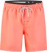 Happy Shorts Heren Zwemshort Dubbele Waistband Effen Neon Rood - Maat XXL