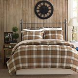 Woolrich Ultra zachte microvezel 3 stuks beddengoed sets - slaapkamer dekbedden, polyester, bruin, vol/koningin