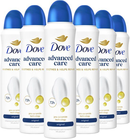 Dove - Anti-Transpirant Deodorant Spray - Advanced Care - Original - 6 x 150 ml