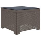 vidaXL Eén-zits Tuin Sofa met Kussen Rieten Look PP Lichtgrijs