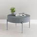 en.casa Table basse Rill ronde Ø60 cm gris