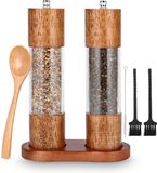 OEM Shenzhen Haorui Industrial Technology Co., Ltd. Zout- en Pepermolen Set - Keramisch Maalwerk - 2-delige Set - Hout - 21,5 cm