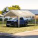 VEVOR Carport Garagetent 3x6m Garagedaktent Waterdicht Uv-Beschermd Eenvoudige Installatie Met Spanbanden Beige (Alleen Dakbedekking, Frame Niet Inbegrepen)