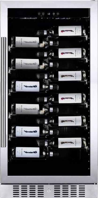 Dunavox Grande-70 Wijnkoelkast - DX-70.258SS - 1 Zone - 70 flessen - Zilver