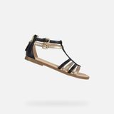 GEOX Sandal Karly Meisjes Sandalen - Zwart/Platina - Maat 30