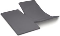 Cinderella - Topper Hoeslaken met dubbele split - Jersey - 180x200/210 cm - Antraciet