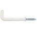 Merriway BH00169 (20 stuks) Kunststof Gecoate Vierkante Schouders Dressoir Mok Bekerhaken, 38 mm Wit