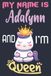 Adalynn: I am Queen Notebook with Unicorn