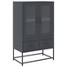 VidaXL Hoge kast 68x39x111,5 cm staal antracietkleurig