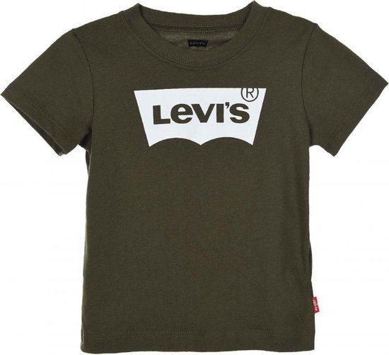 Levi's Jongens t-shirt met logo - olijfgroen