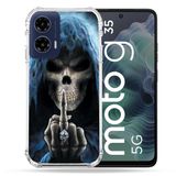 Cokitec Versterkte hoes voor Motorola G35 5G Doodshoofd Vinger